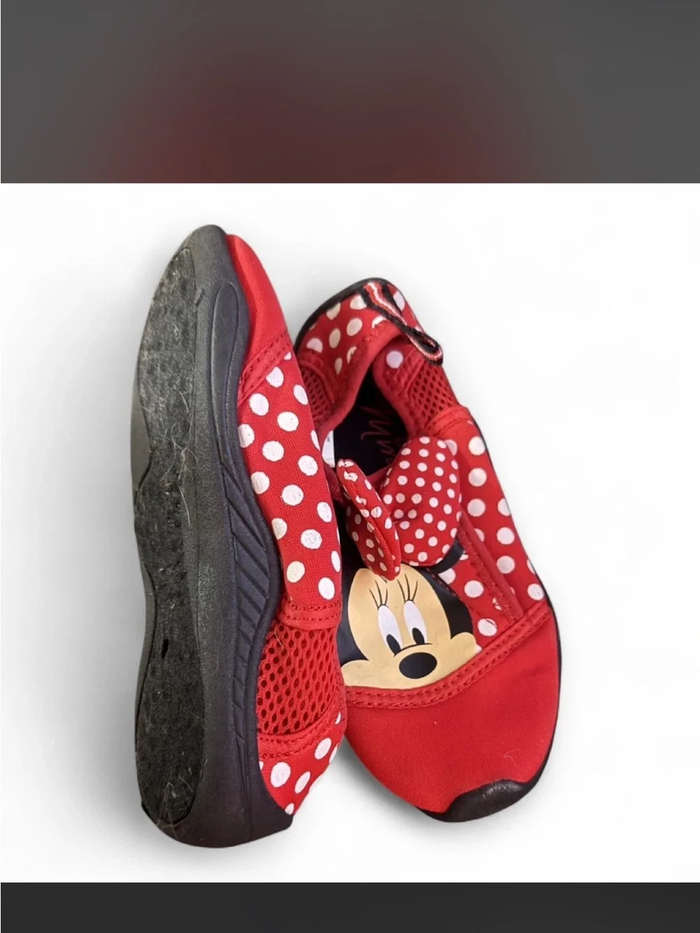 Disney Red Minnie Mouse Kids Slip-On Water Shoes